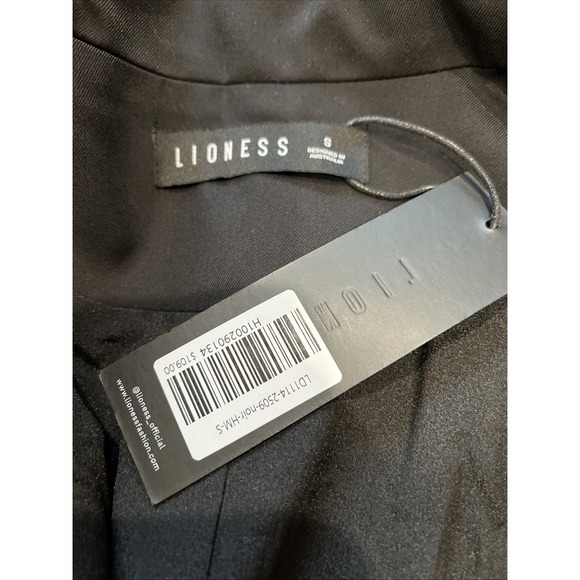 LIONESS Olympia Blazer Dress Black Size Small Belted Mini Sexy Chic Minimalist - Picture 5 of 8
